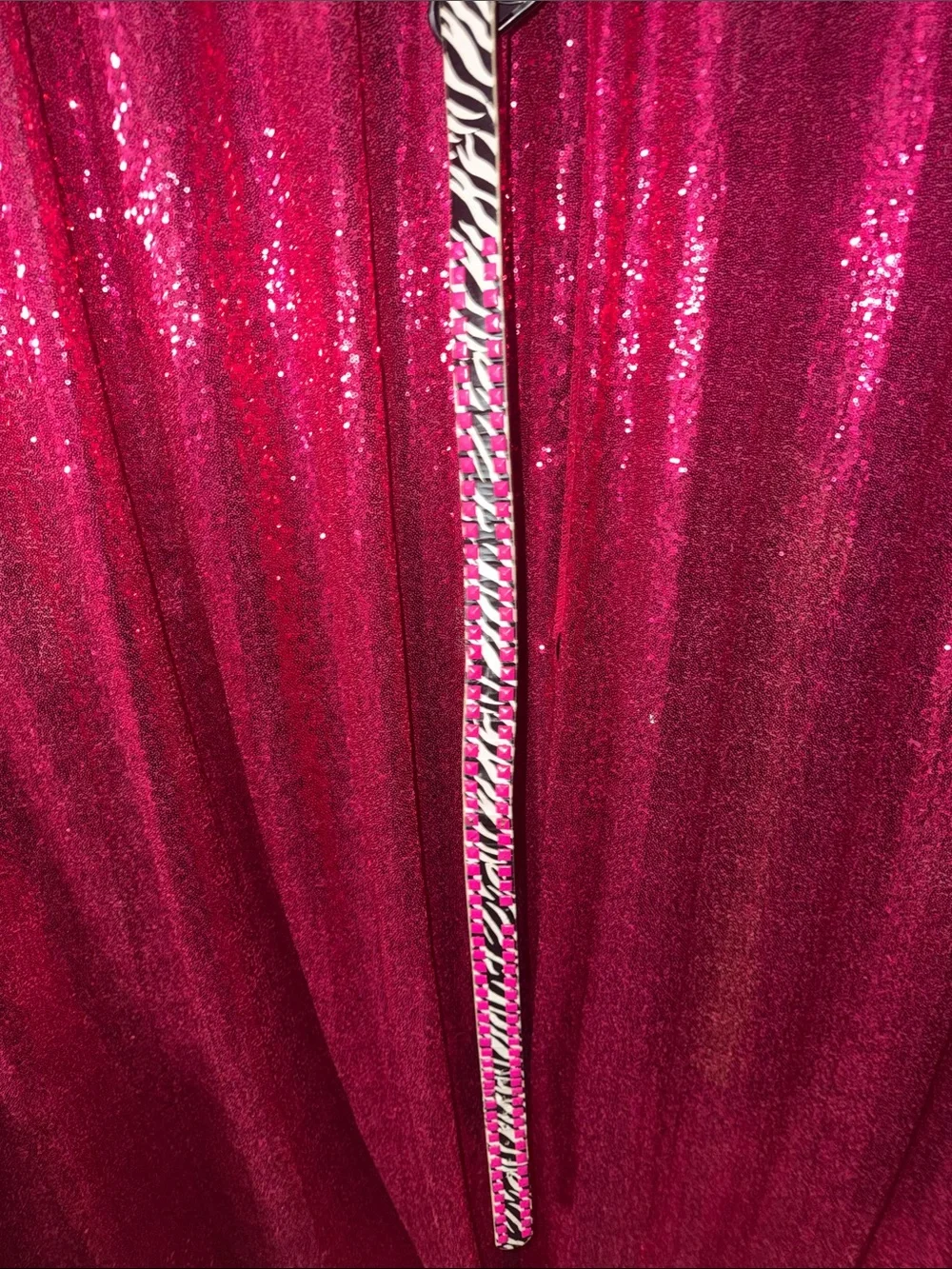 Y2K Zebra Print Pink Belt